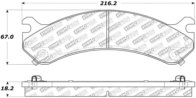 Stoptech 305.07840 | StopTech Street Select Brake Pads Chevrolet C3500, Front; 2003-2004