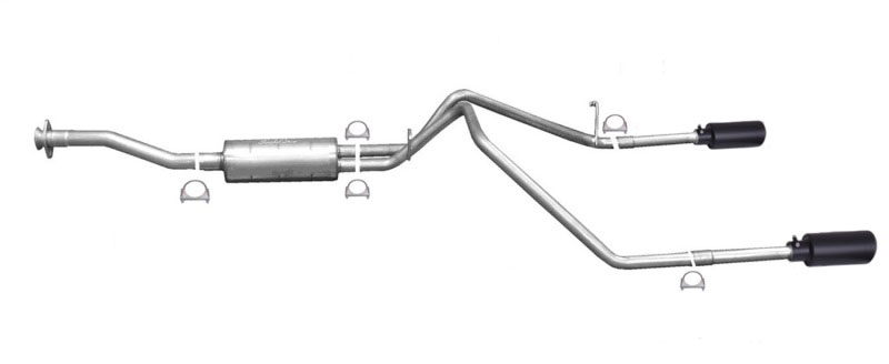 Gibson 65586b | 15-22 Chevrolet Colorado 2.5L-3.6L Cat-Back Dual Split Exhaust System - Black Elite; 2015-2022