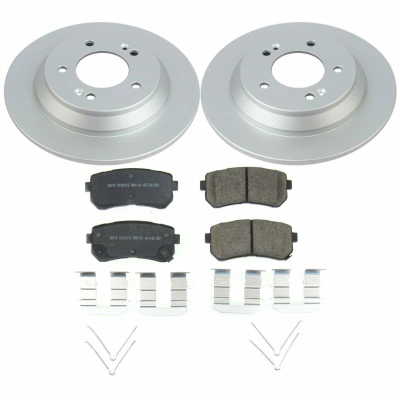 PowerStop crk8307 | Power Stop 18-20 Hyundai Kona Rear Z17 Evolution Geomet Coated Brake Kit; 2018-2020