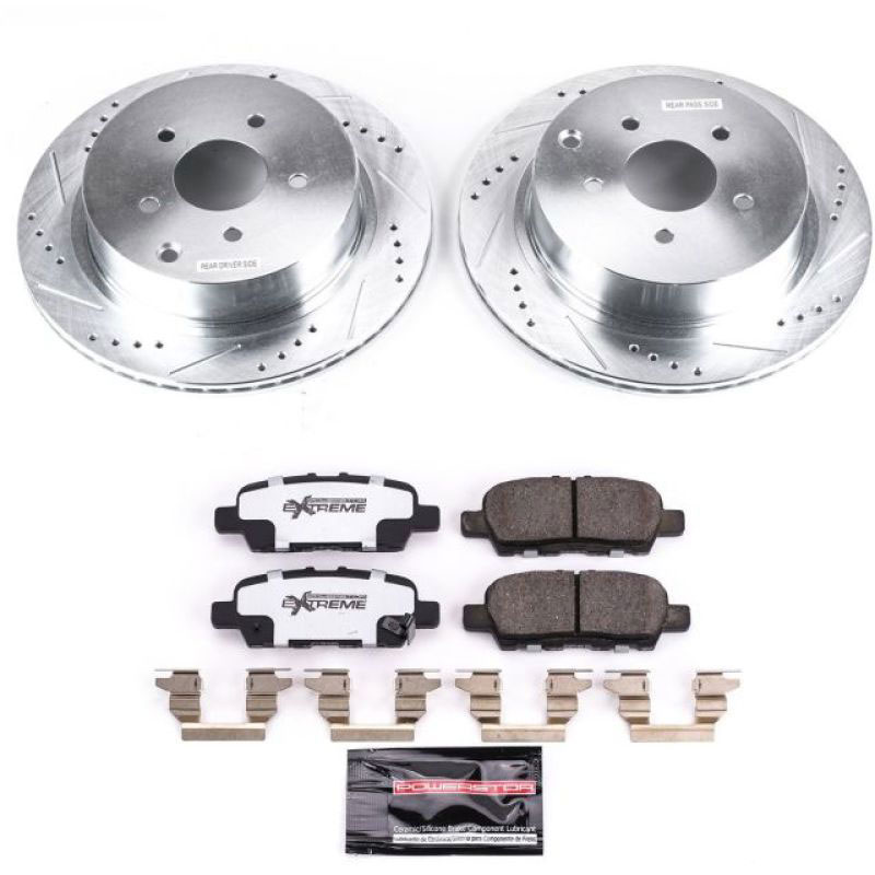 PowerStop k8021-26 | Power Stop 18-19 Infiniti Q50 Rear Z26 Street Warrior Brake Kit; 2018-2022