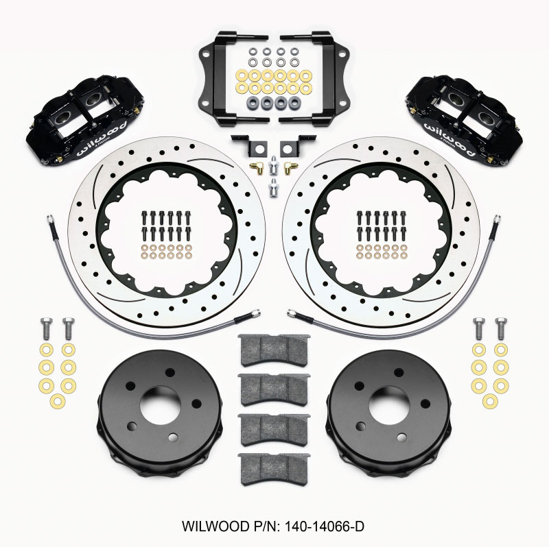 Wilwood 140-14066-d | Narrow Superlite 4R Rear Kit 14.00in Drilled 2007-up Jeep JK w/Lines; 2007-2021