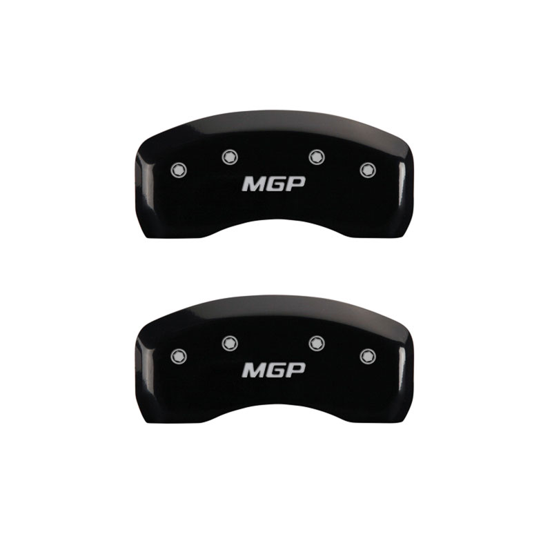 MGP 26220SMGPBK | MGP 4 Caliper Covers Engraved Front & Rear MGP Black Finish Silver Characters 2017 Mazda CX-5; 2017-2021