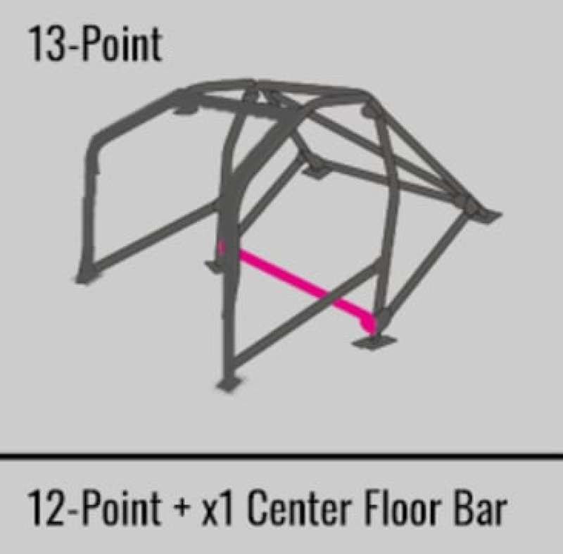 Cusco 154290w13 | Safety21 2 Passenger 13pt Thru Dash Roll Cage 99-06 Toyota Celica ZZT231; 1999-2006