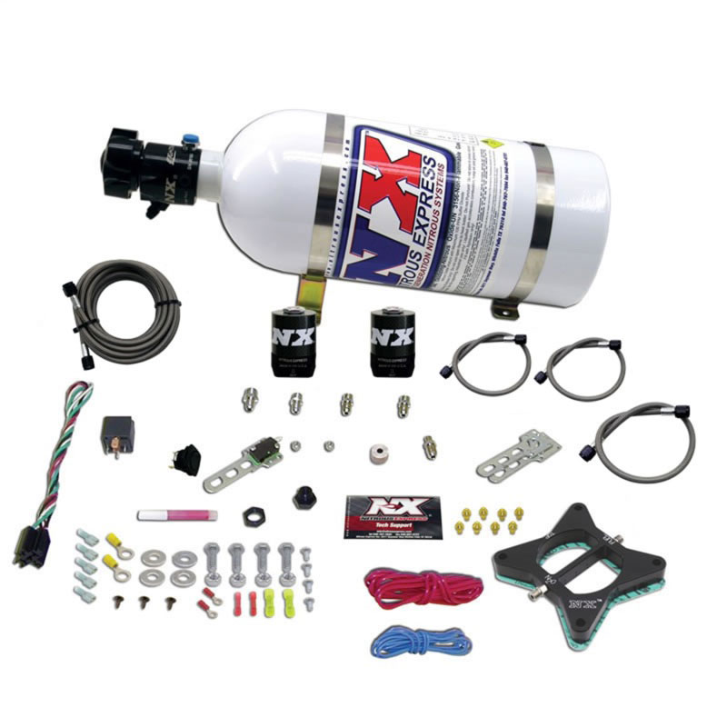 Nitrous Express 20946-10 | 96-04 Ford Mustang 4.6L 2 Valve Nitrous Plate Kit w/10lb Bottle; 1996-2004