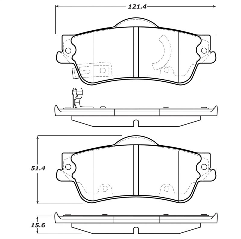 Stoptech 308.13520 | StopTech Street Brake Pads Pontiac G8, Rear; 2008-2009