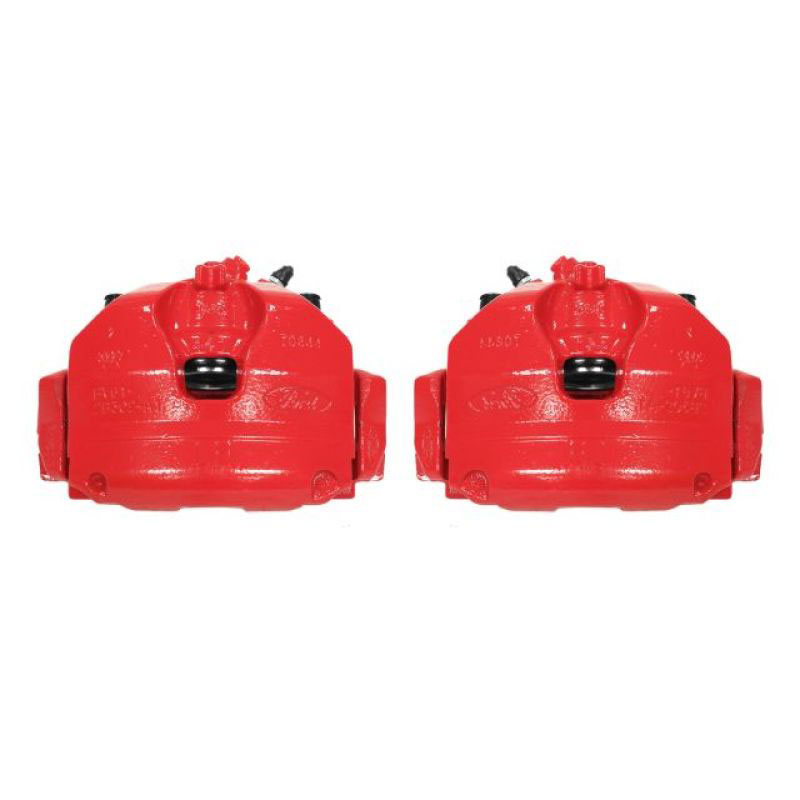 PowerStop s5482 | Power Stop 13-17 Ford Escape Front Red Calipers w/Brackets - Pair; 2013-2017