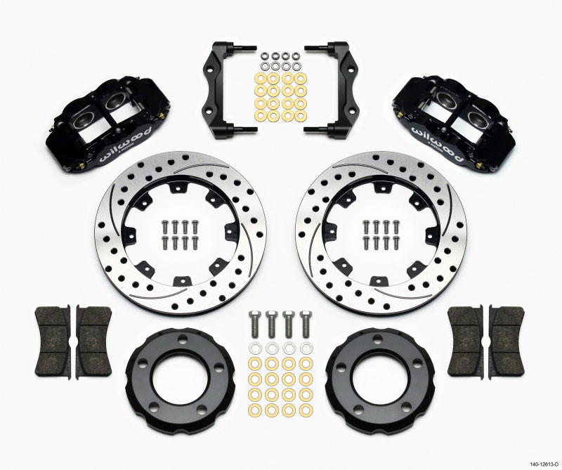 Wilwood 140-12613-d | Narrow Superlite 4R Front Kit 12.19in Drilled 82-86 Jeep CJ; 1982-1986