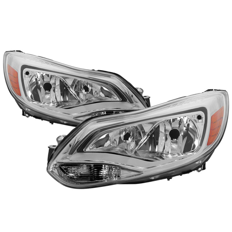 SPYDER 9037344 | xTune Ford Focus 2012-2014 Halogen Only OEM Style Headlights - Chrome HD-JH-FFOC12-AM-C; 2012-2014