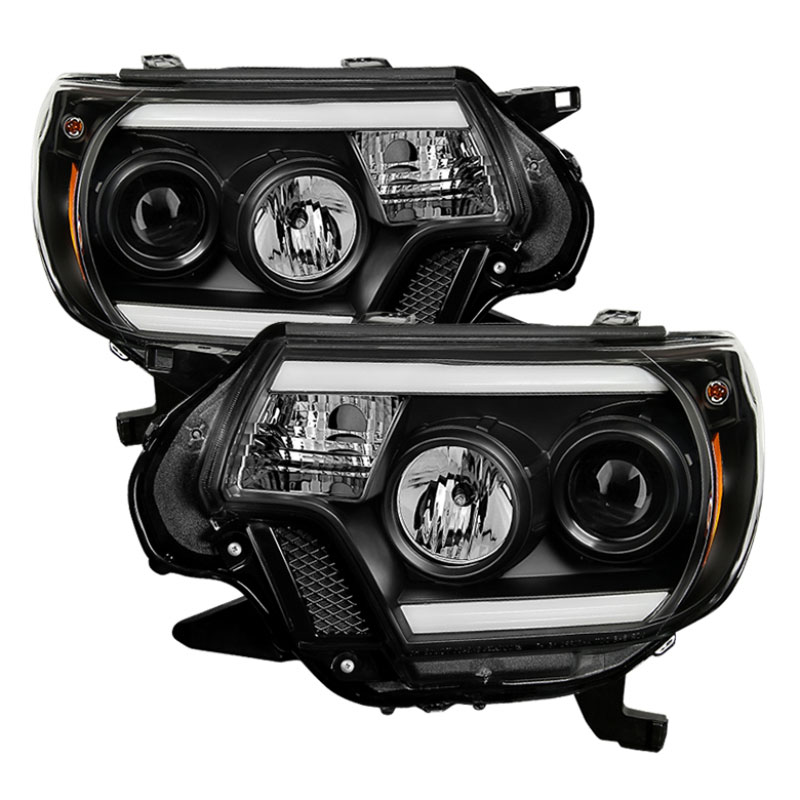 SPYDER 5081711 | Spyder Toyota Tacoma Projector Headlights - Light Bar DRL - Black - (PRO-YD-TT12-LBDRL-BK); 2012-2015