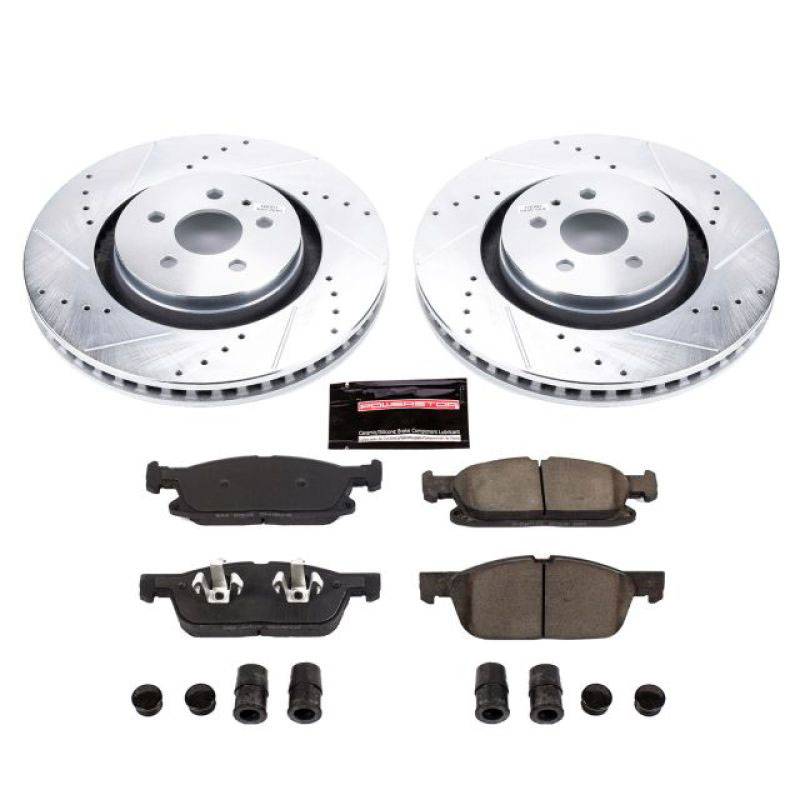 PowerStop k7143 | Power Stop 15-19 Ford Edge Front Z23 Evolution Sport Brake Kit; 2015-2019