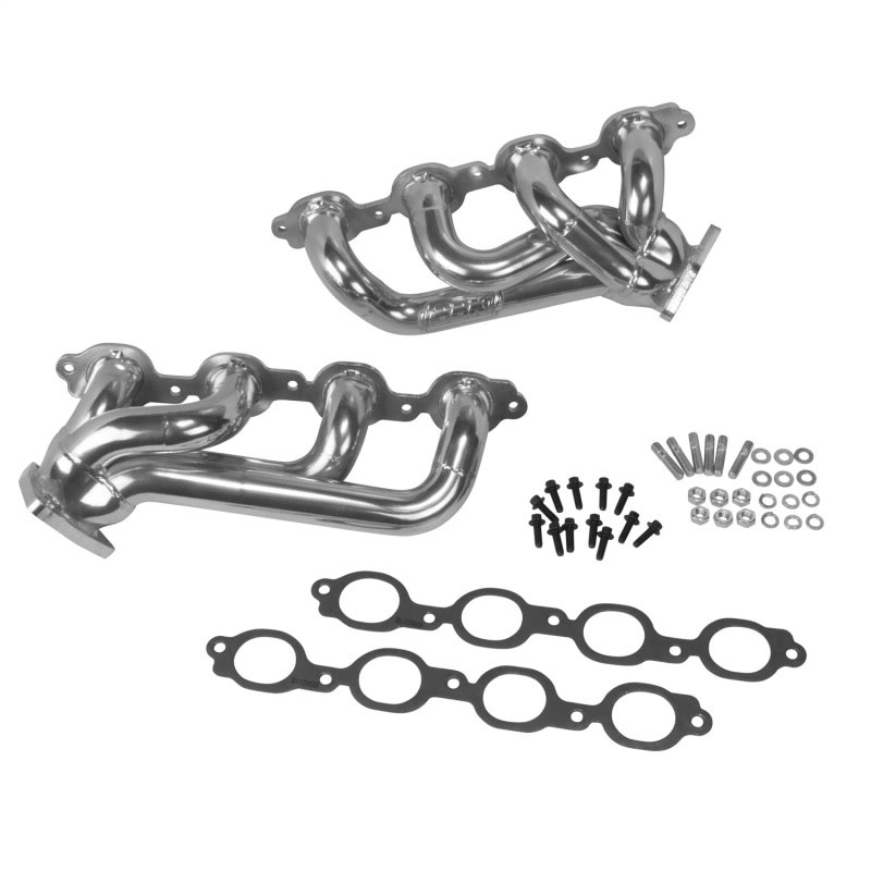 BBK 40470 | 14-18 GM Truck 5.3/6.2 1 3/4in Shorty Tuned Length Headers - Polished Silver Ceramic; 2014-2018