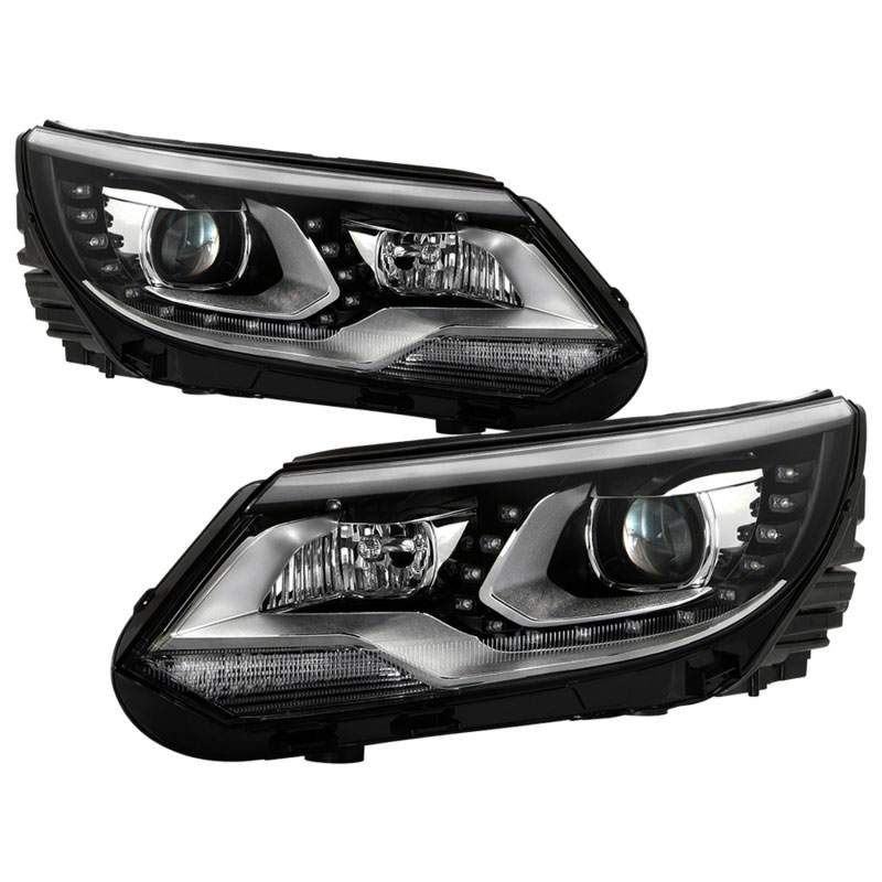 SPYDER 9948527 | Spyder VW Tiguan 12-17 LED/DRL Projector Headlights Chrome PRO-JH-VWT12-LED-C; 2012-2017