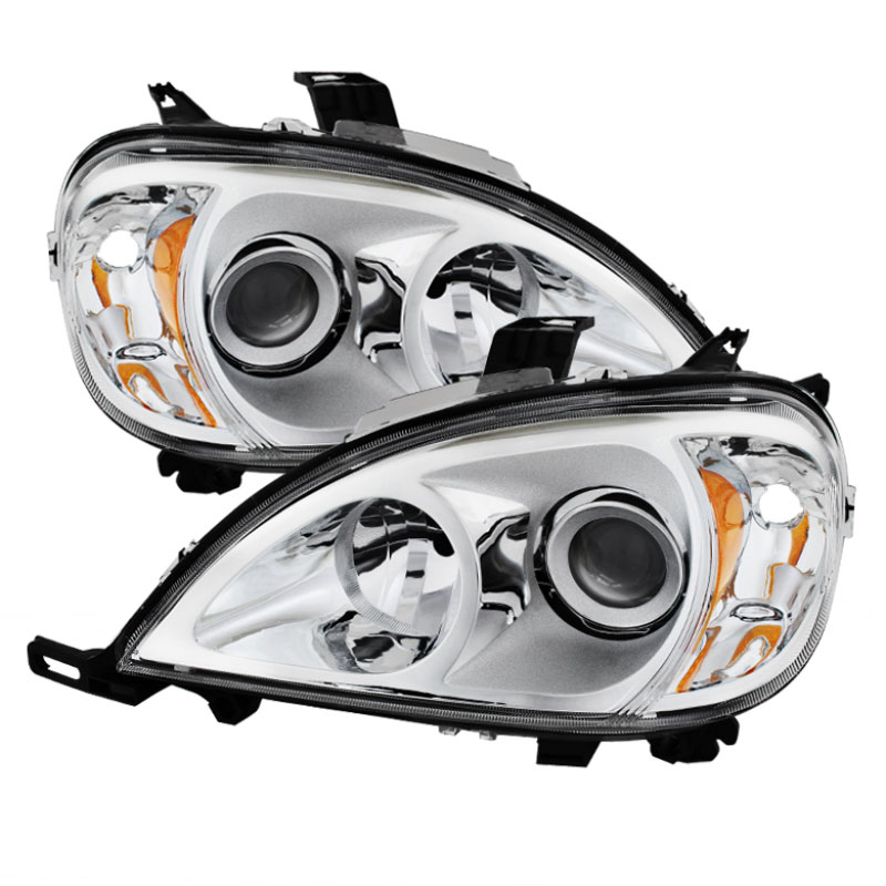 SPYDER 9028205 | Xtune Mercedes Benz W163 Ml-Class 98-01 Projector Headlights Chrome PRO-JH-MBW16398-C; 1998-2001