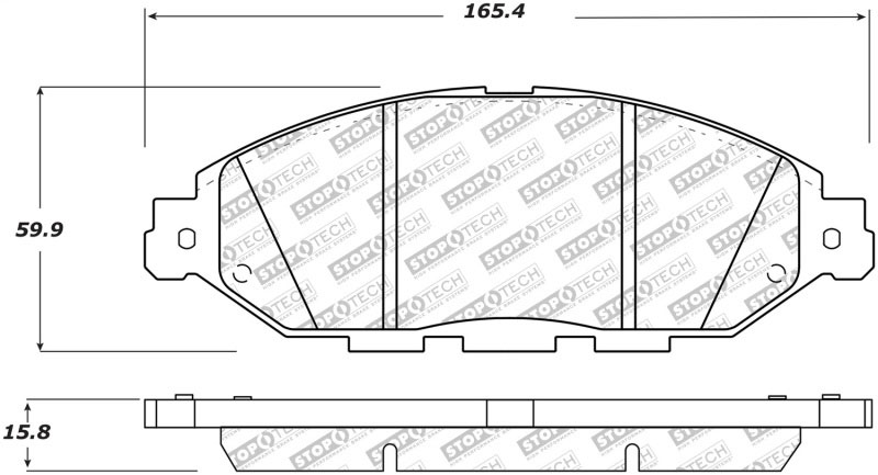 Stoptech 305.16490 | StopTech Street Select Brake Pads Nissan Pathfinder, Front; 2013-2017