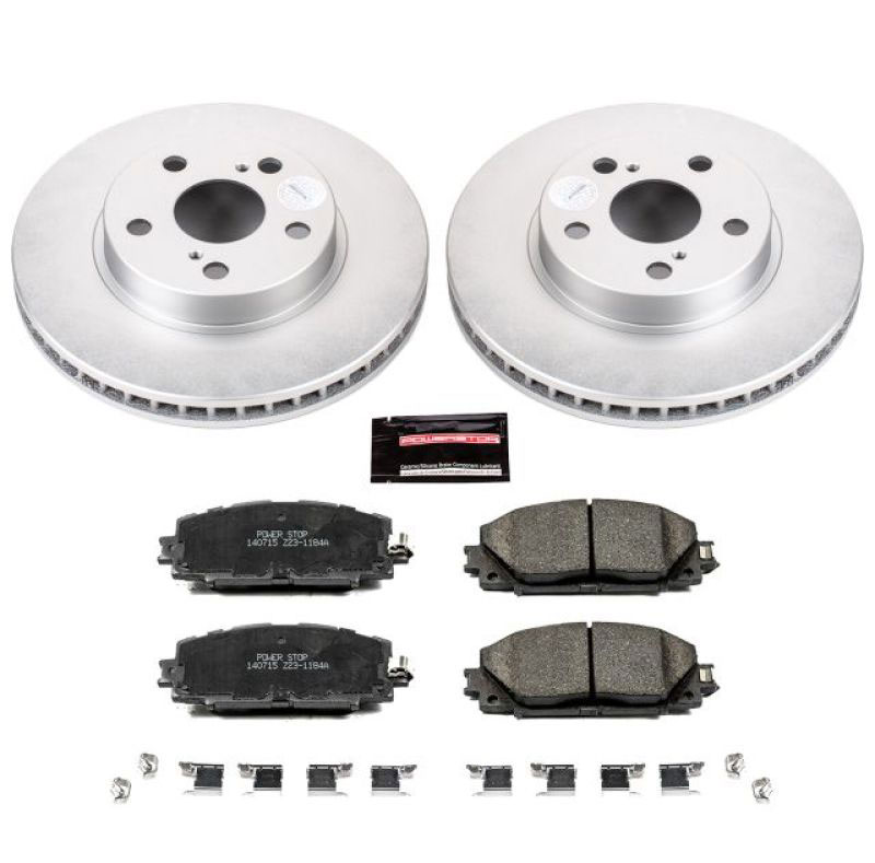 PowerStop crk5870 | Power Stop 11-17 Lexus CT200h Front Z17 Evolution Geomet Coated Brake Kit; 2011-2017