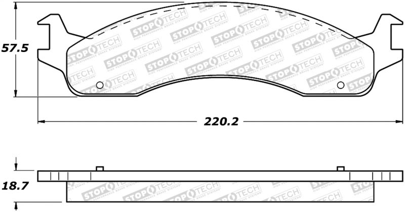 Stoptech 308.06550 | StopTech Street Brake Pads Ford E-150 Econoline, Front; 2007-2007