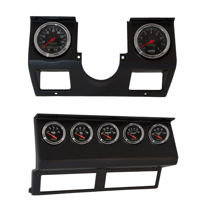 AutoMeter 7040 | Autometer 87-96 Jeep Wrangler YJ 7pc Direct-Fit Dash Gauge Kit; 1987-1996