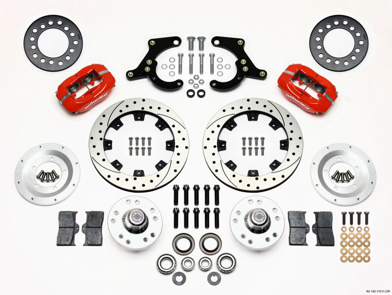 Wilwood 140-11011-dr | Forged Dynalite Front Kit 11.75in Drilled Red 59-64 Chevy Impala / 63-64 Corvette; 1959-1964