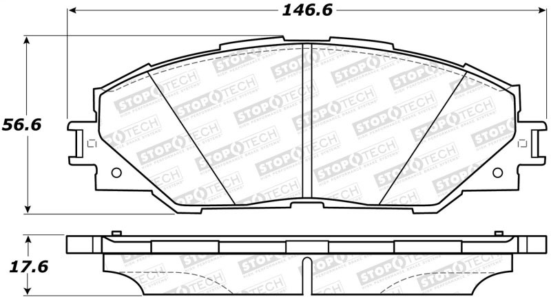 Stoptech 308.12110 | StopTech Street Brake Pads Toyota RAV4 w/ 3rd Row Seat, Front; 2006-2012