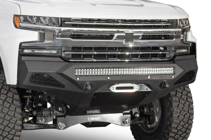 Addictive Desert Designs F441423030103 | Chevrolet Silverado 1500 SF Front Bumper w/ Winch Mount&Sensor Cutout; 2019-2022