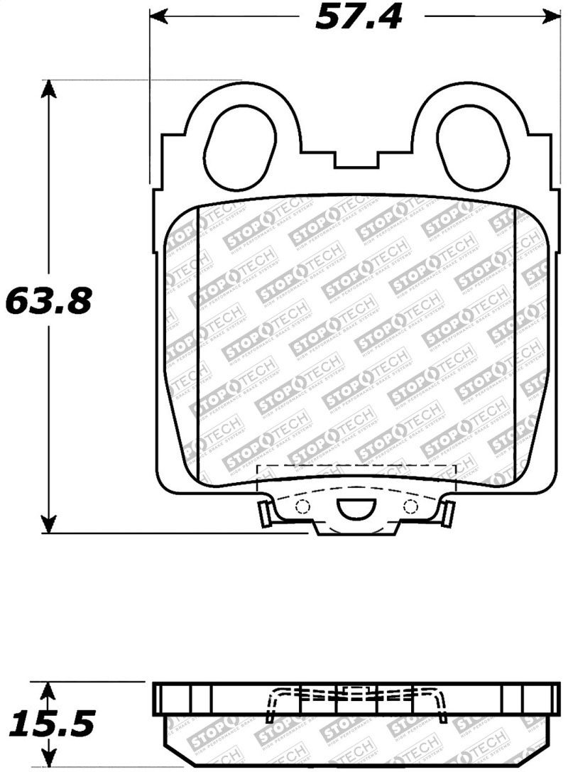 Stoptech 305.07710 | StopTech Street Select Brake Pads Lexus SC430, Rear; 2002-2010