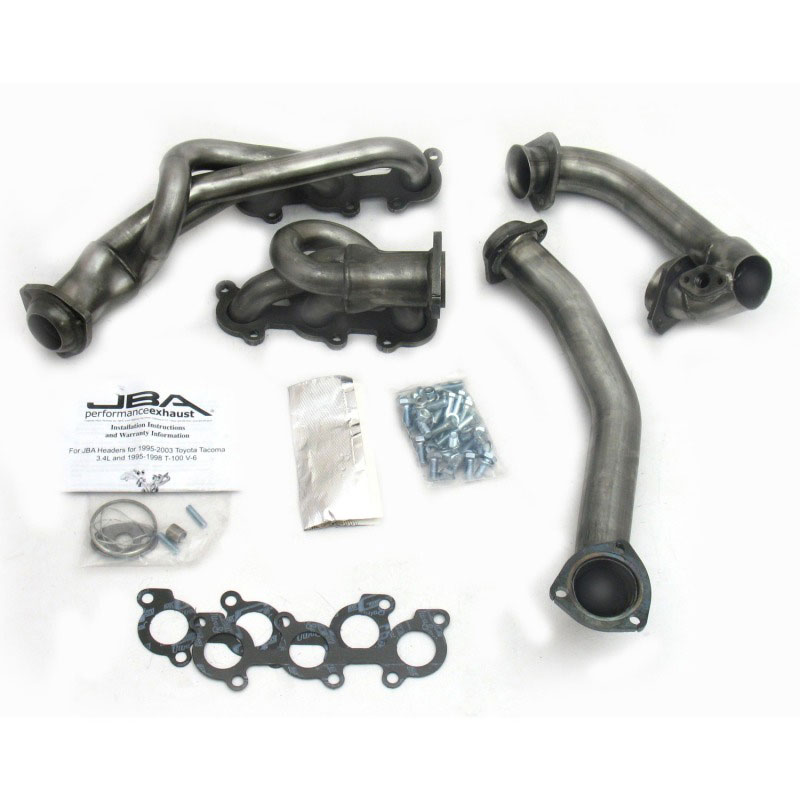 JBA 2032s | 01-04 Toyota 3.4L V6 w/o EGR 1-1/2in Primary Raw 409SS Cat4Ward Header; 2001-2004