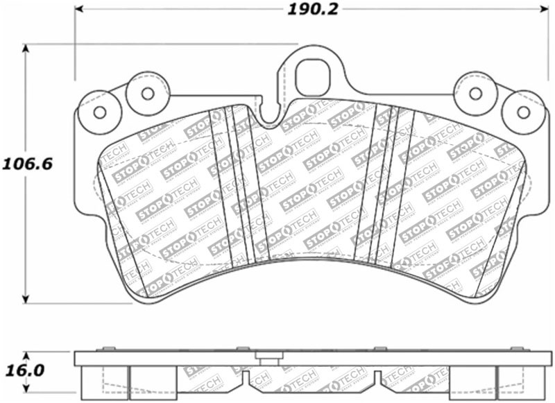 Stoptech 305.09770 | StopTech Street Select Brake Pads Volkswagen Touareg 350mm Front Disc, Front; 2004-2010