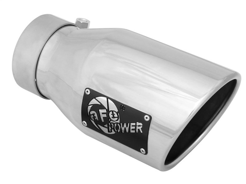 aFe 49T30451-P09 | MACH Force-Xp 3in Inlet x 4-1/2in Outlet x 9in Length 304 Stainless Steel Exhaust Tip