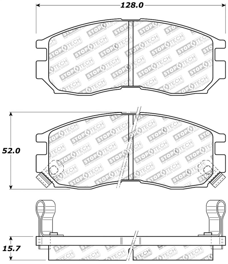 Stoptech 309.04840 | StopTech Sport Brake Pads Chrysler Sebring, Front; 1995-2005