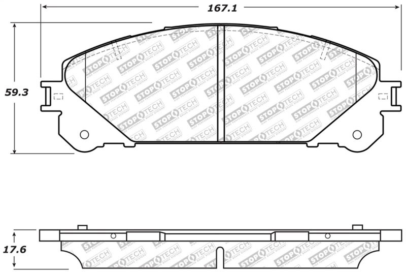 Stoptech 305.13240 | StopTech Street Select Brake Pads Toyota Highlander, Front; 2008-2018