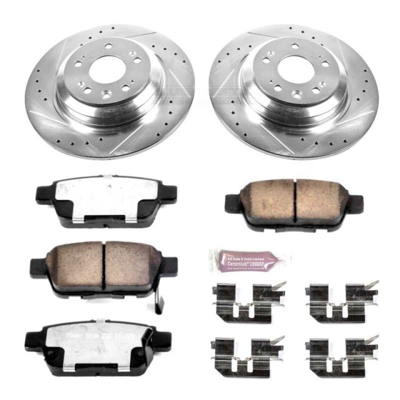 PowerStop k5854-36 | Power Stop 09-14 Acura TL Rear Z36 Truck & Tow Brake Kit; 2009-2014