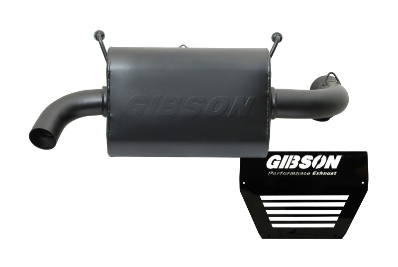 Gibson 98028 | 16-18 Polaris RZR XP Turbo EPS Base 2.25in Single Exhaust - Black Ceramic; 2016-2018