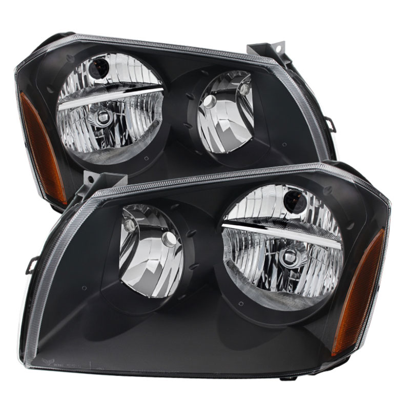 SPYDER 9024733 | Xtune Dodge Magnum 05-07 Crystal Headlights Black HD-JH-DMAG05-AM-BK; 2005-2007