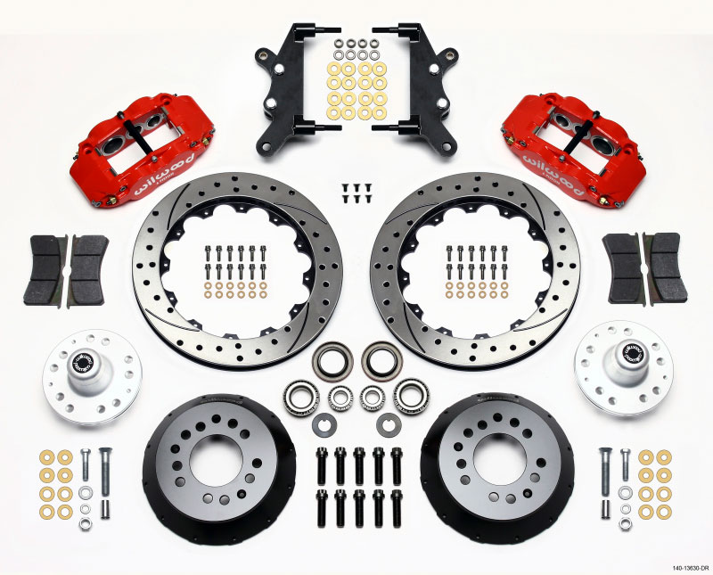 Wilwood 140-13630-dr | Narrow Superlite 6R Front Hub Kit 12.88in Drill Red 60-68 Ford / Mercury Full Size / Galaxie; 1960-1968