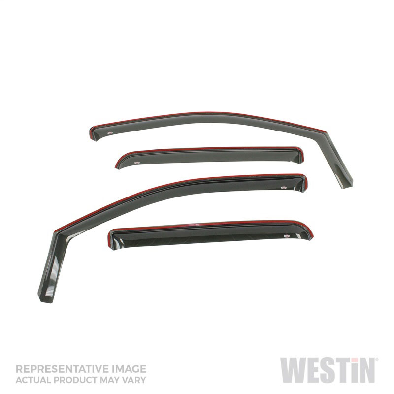 Westin 72-44489 | 2017-2018 Honda Ridgeline Wade In-Channel Wind Deflector 4pc - Smoke; 2017-2018