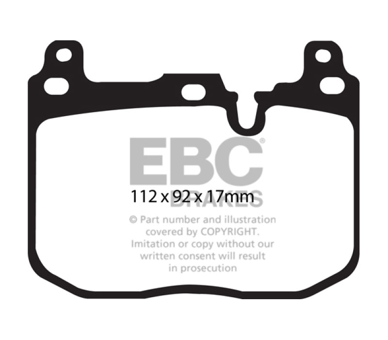 EBC dp32130c | 14+ BMW M3 3.0 Twin Turbo (F80) Redstuff Front Brake Pads; 2014-2023