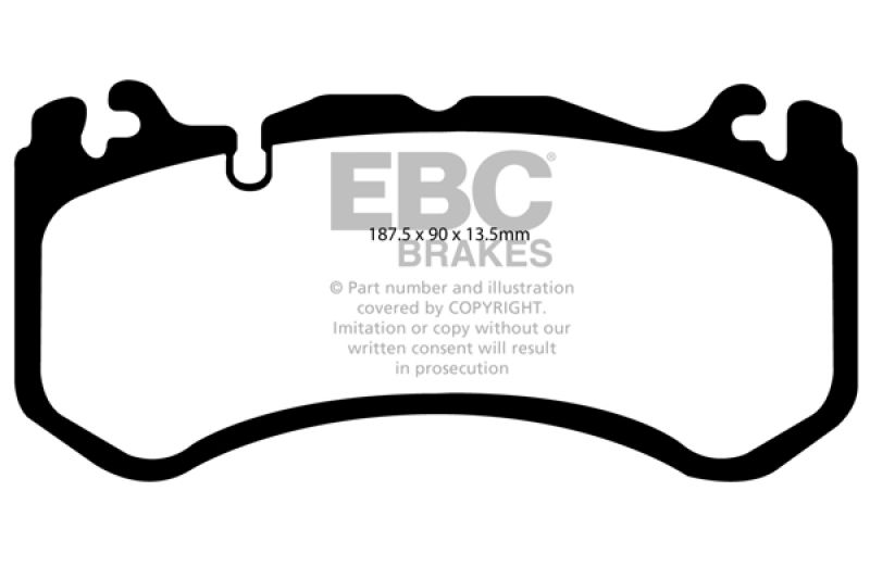 EBC ed91939 | 12-18 Mercedes-Benz G63 AMG (BM463) 5.5TT Orangestuff Front Brake Pads; 2012-2018