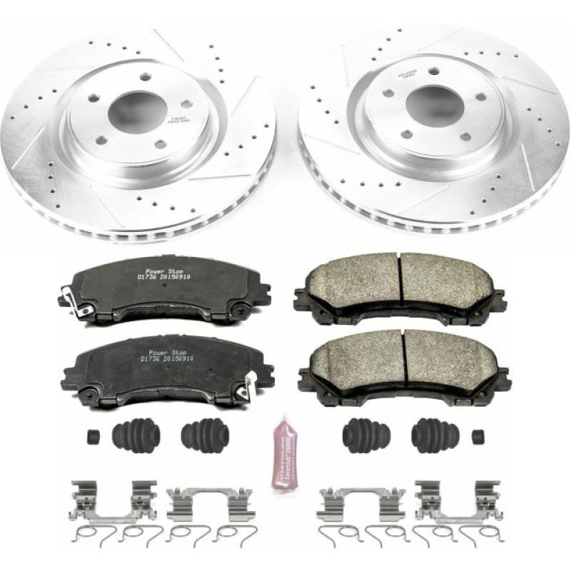 PowerStop k7034 | Power Stop 14-19 Nissan Rogue Front Z23 Evolution Sport Brake Kit; 2014-2019