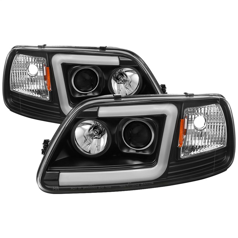 SPYDER 5084538 | Spyder 97-03 Ford F-150 (After 6/1997) Light Bar Projector Headlights - Blk (PRO-YD-FF15097V2-LB-BK); 1997-2003