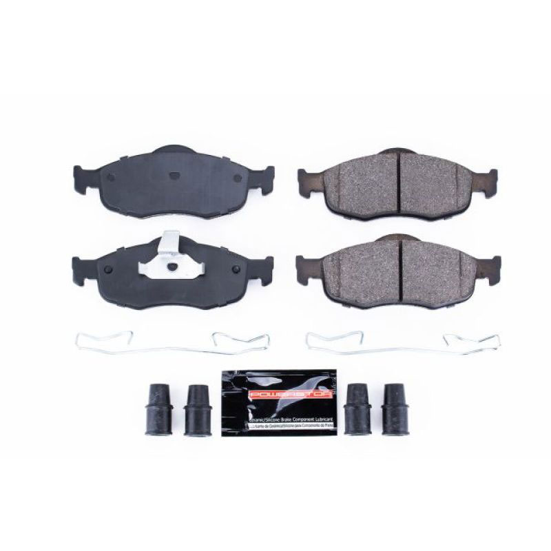 PowerStop z23-648 | Power Stop 95-00 Ford Contour Front Z23 Evolution Sport Brake Pads w/Hardware; 1995-2000