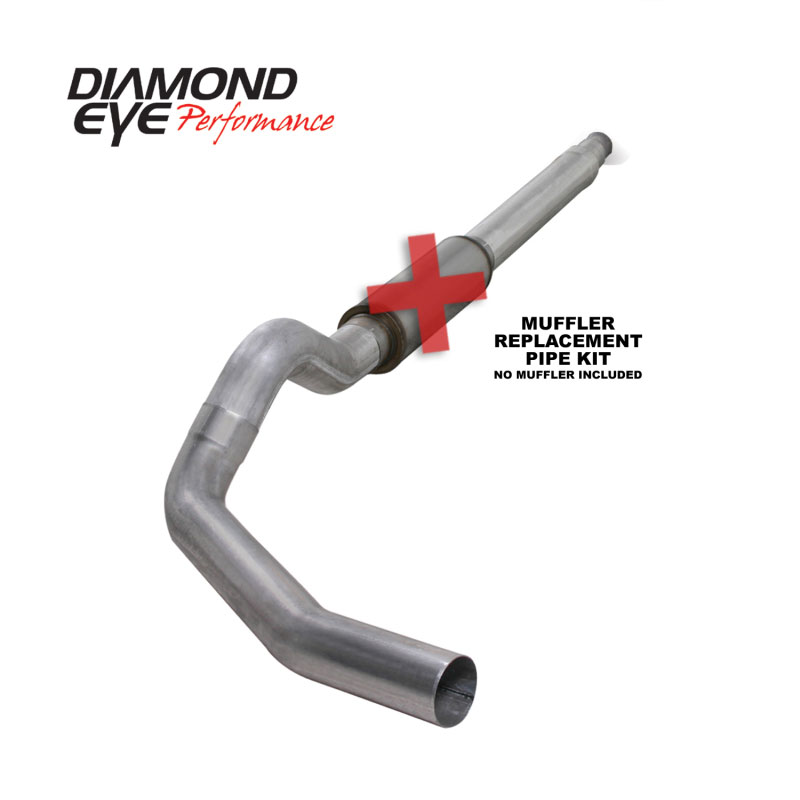 Diamond Eye Performance k5316a-rp | Diamond Eye KIT 5in CB MFLR RPLCMENT PIPE SGL AL: 94-97 FORD 7.3L F250/F350 PWRSTROKE; 1994-1997