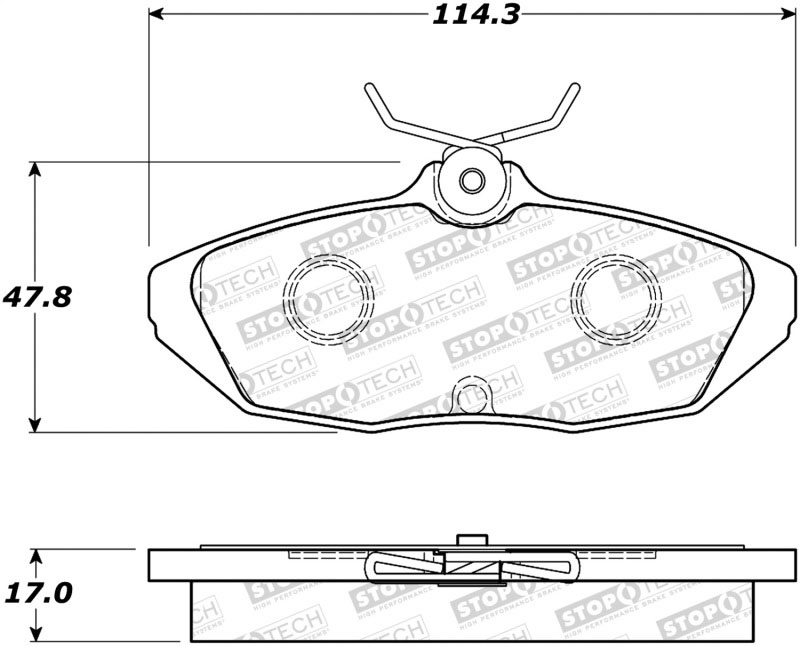 Stoptech 308.05990 | StopTech Street Brake Pads Mercury Cougar, Rear; 1993-1997