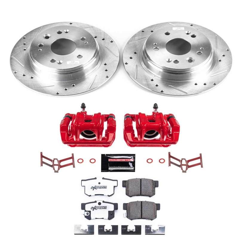 PowerStop kc617226 | Power Stop 02-04 Honda CR-V Rear Z26 Street Warrior Brake Kit w/Calipers; 2002-2004