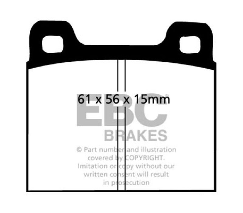 EBC dp2104 | 77-84 Alfa Romeo Alfasud 1.2 Greenstuff Front Brake Pads