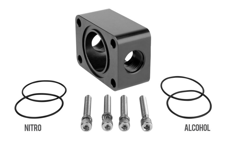 Aeromotive 11738 | Spur Gear Pump Distribution Block - 2x AN-06