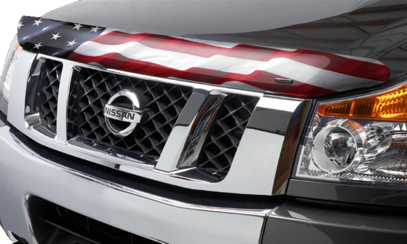 Stampede 2414-41 | 2005-2019 Nissan Frontier Vigilante Premium Hood Protector - Flag; 2005-2019