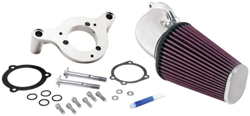 K&N Engineering 571125p | K&N 01-14 Harley Davidson Softail/DYNA FL Performance Intake Kit