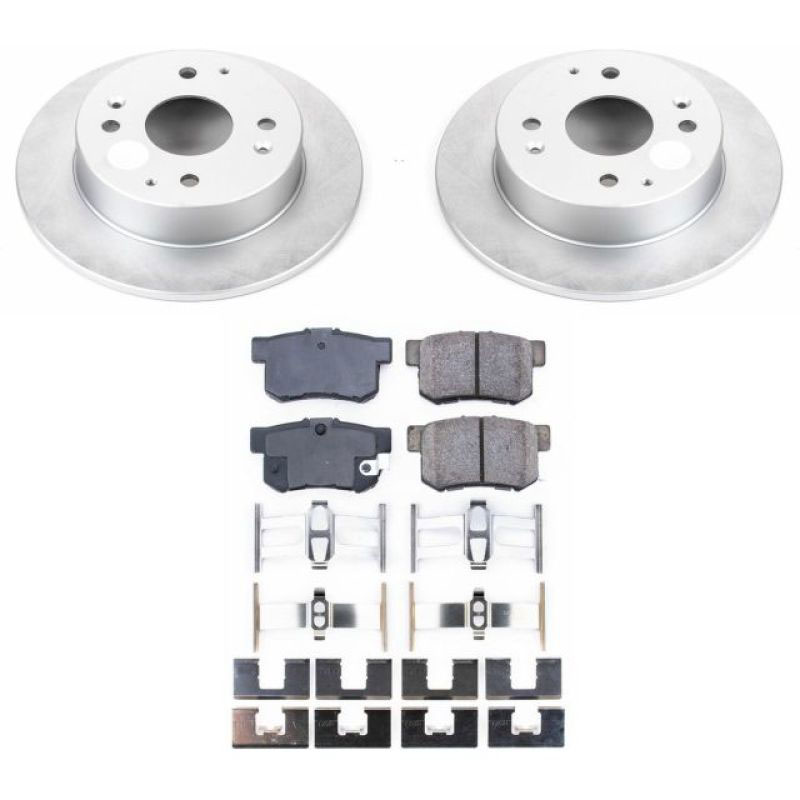 PowerStop crk1244 | Power Stop 98-99 Acura CL Rear Z17 Evolution Geomet Coated Brake Kit; 1998-1999