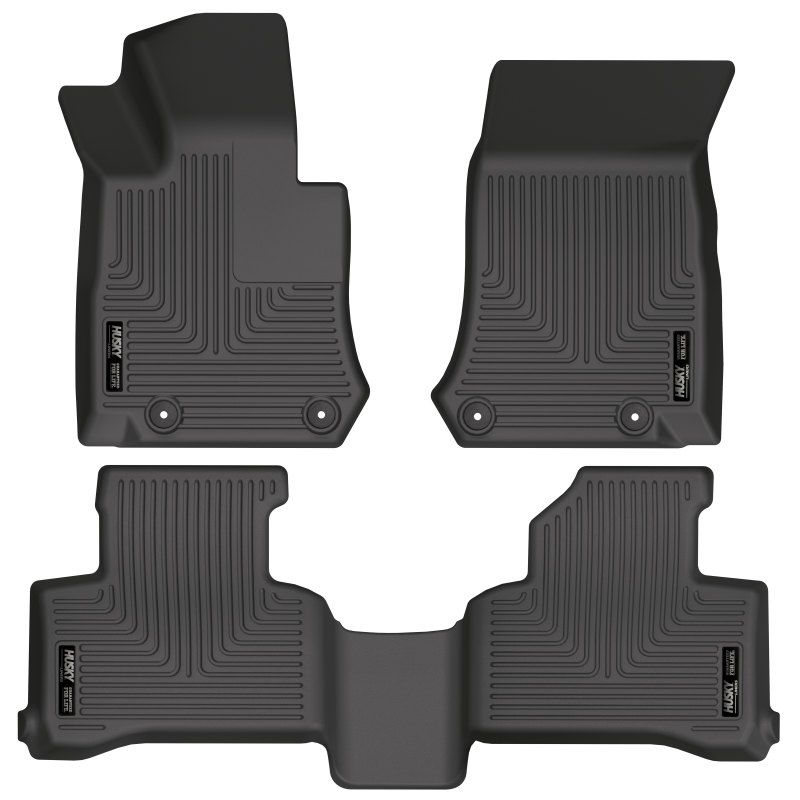 Husky Liners 99391 | 17-22 Mercedes-Benz GLC300 Weatherbeater Black Front & 2nd Seat Floor Liners; 2017-2022