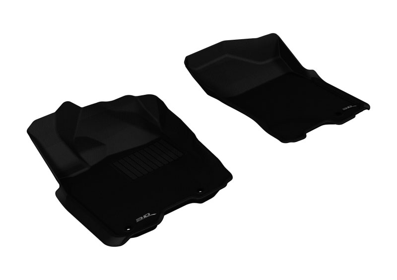 3D Maxpider l1ns06311509 | 3D MAXpider 2009-2015 Nissan Titan King/Crew Cab Kagu 1st Row Floormat - Black; 2009-2015